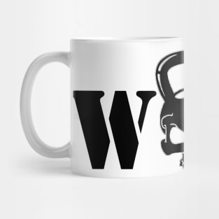 WOD Kettlebell Skull Black Mug